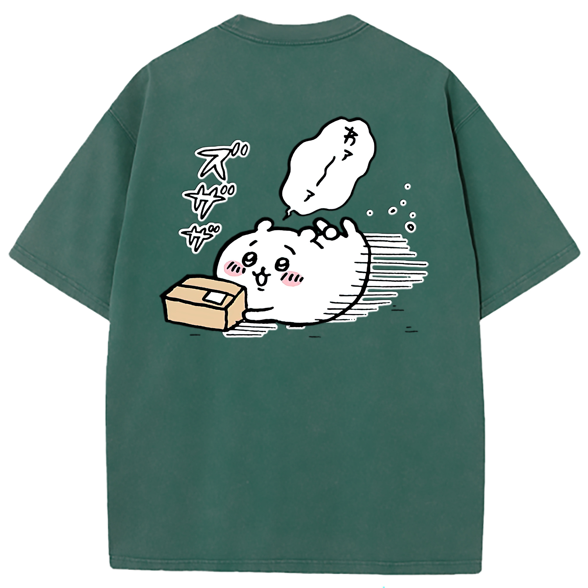 （画像用） ちいかわ ちいかわ Chii-kawa chiikawa 綿100% ヴィンテージ風 半袖Tシャツ（背面プリント）